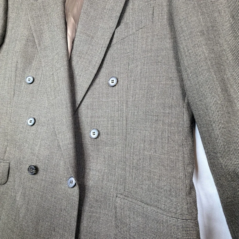 Joseph Abboud Nordstrom Men's Double Breasted Blazer Brown Made in USA